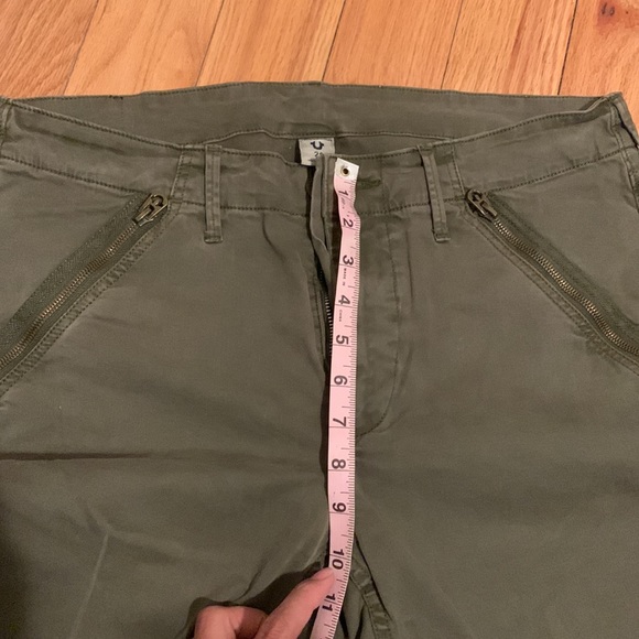 True Religion Olive Green Zipper pocket ankle Jeans - Picture 5 of 6